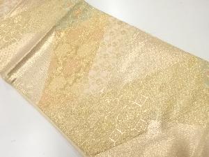 アンティーク　切り嵌め風花古典柄模様織出し袋帯（材料）